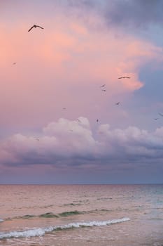 Beautiful summer sunset, beautiful sky Bulgaria, Nessebar