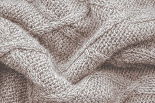 Knitted Texture. Organic Woven Design. Handmade Xmas Background. Woolen Knitting Texture. Weave Thread. Nordic Winter Print. Soft Cloth Garment. Cotton Knitting Texture.
