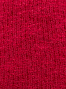 Christmas Knitted Texture. Organic Woven Design. Linen Jacquard Thread Embroidery. Xmas Knitted Background. Vintage Macro Scarf. Closeup Scandinavian Material. Red Xmas Knitting Pattern.
