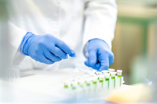 experimental research of chemical substances in a scientific laboratory for industry and medicine. High quality photo