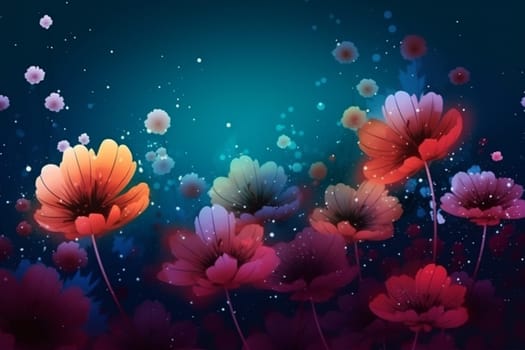 love creative concept flower plant abstract layout nature bloom pastel floral background beautiful red summer spring leaf illustration blossom petal pink. Generative AI.