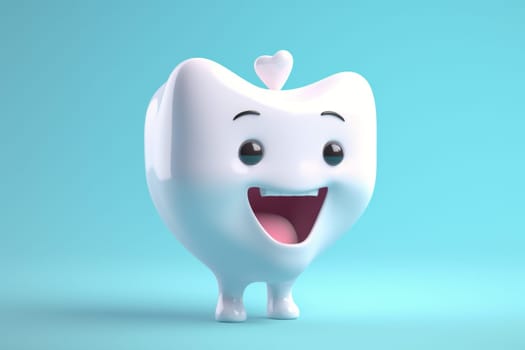 kid tooth dentistry care molar health child character isolated smiling design blue smile dental icon medical hygiene oral dentist medicine. Generative AI.