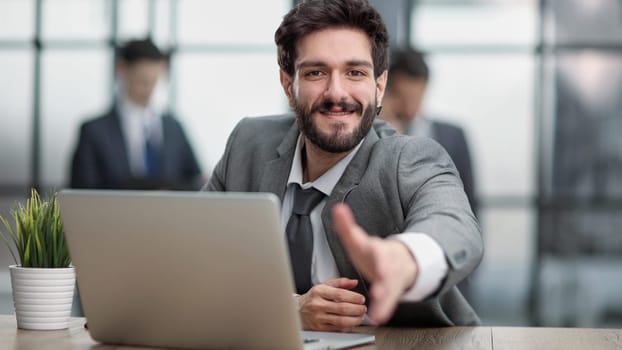 business male for success partnership, hiring or startup company job interview.