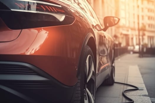 sustainability sustainable energy recharge electric technology transportation power charging vehicle city car hybrid electricity charger alternative eco battery renewable automobile. Generative AI.