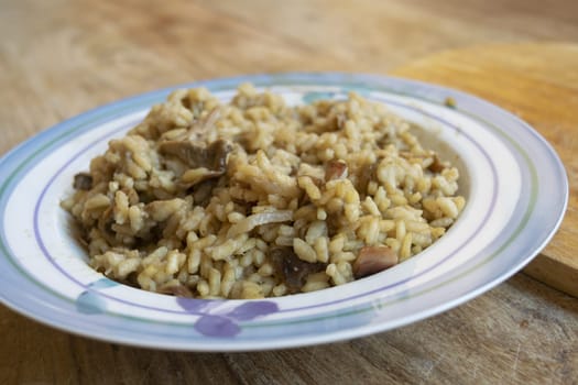 arborio risotto with porcini mushrooms and speck