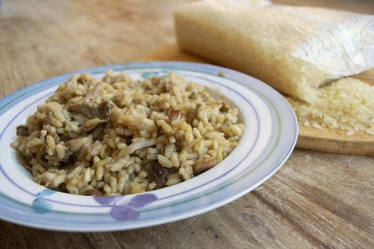 arborio risotto with porcini mushrooms and speck