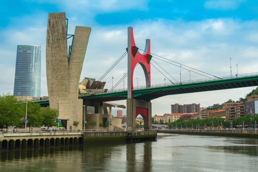 La salve zubia bridge in spanish city Bilbao