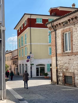 View of Adriatic Sea from Numana Italy video footage