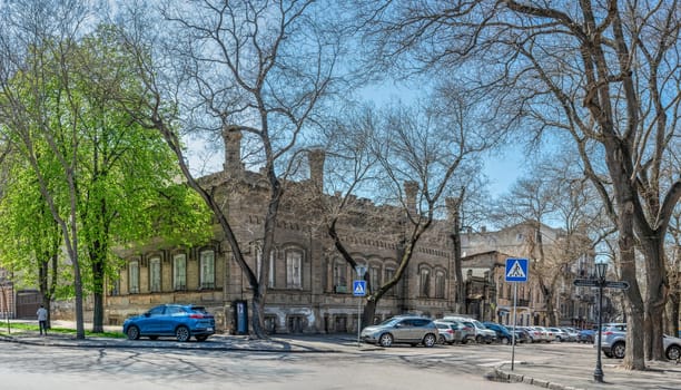 Odessa, Ukraine 18.04.2023. Marazlievskaya street in Odessa, Ukraine, on a sunny spring day