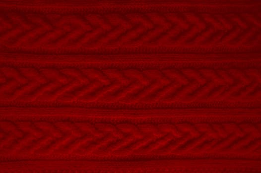 Abstract Wool. Organic Woven Sweater. Structure Handmade Warm Background. Fiber Knitted Wool. Red Closeup Thread. Nordic Winter Carpet. Detail Plaid Garment. Linen Knitted Fabric.