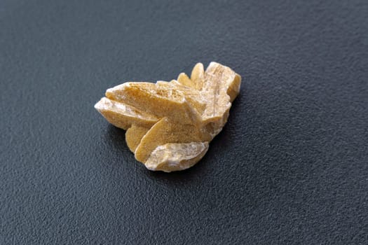 Desert rose. Rock composed of gypsum close up, crystals that resemble the shape of a rose.
