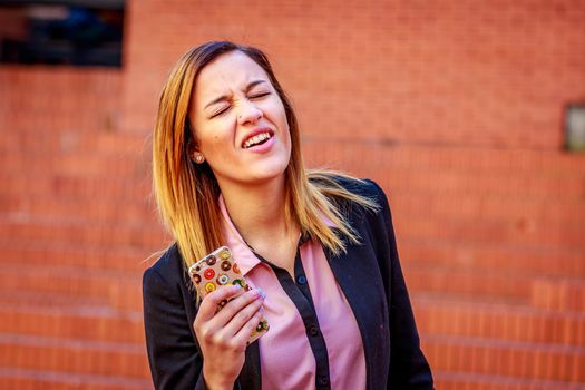 Modern portrait of a young professional business woman.