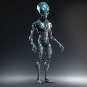 Alien attack or abduction or in a UFO space ship, visitor or scary world or universe with invasion, technology and martians. A close up or portrait of aliens for horror, strange and special effects