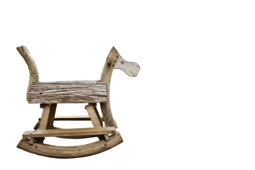 white background rocking horse