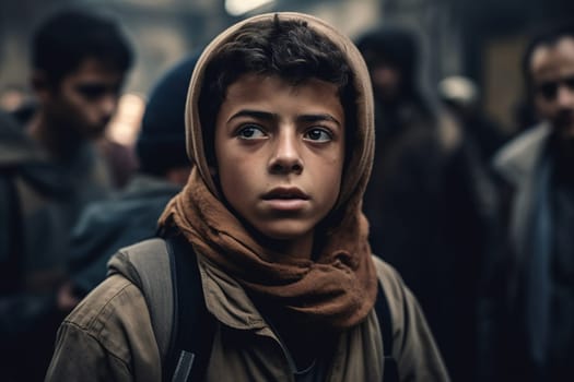 Refugee. Due to war, climate change, and global political issues, the refugee problem is gaining momentum. Hungry children, migrate to Europe, humanitarian demographic catastrophe. Crisis.
