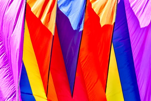 kite cloth with a multicolored design