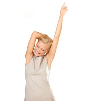 Casually beautiful. a gorgeous young woman posing in the studio