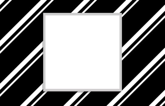 Pattern with white square and lines on black background
