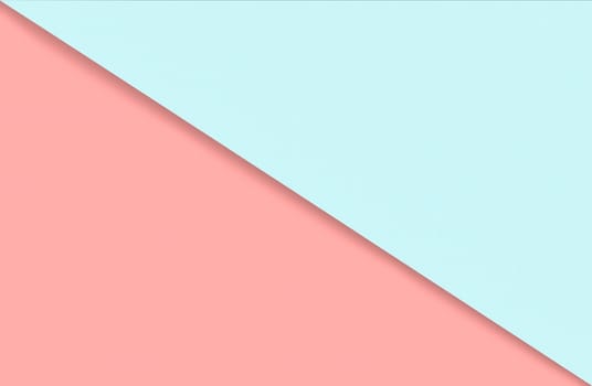 Abstract geometric water color paper background in soft pastel pink and blue trend colors with diagonal line. Pattern