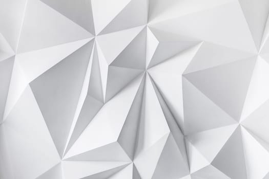 Photo of abstract background of polygons on white background. White texture.