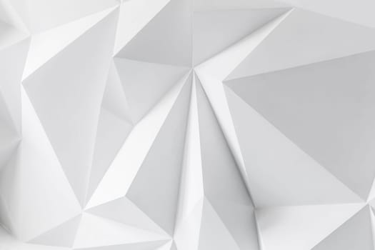 Photo of abstract background of polygons on white background. White texture.