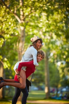 Fun is a must. a young couple spending the day outdoors on a sunny day