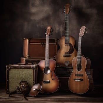 This wooden musical instruments showcase image highlights the beauty and elegance of wooden musical instruments, such as guitars, violins, and pianos. The proper lighting and composition techniques emphasize the unique shape and texture of each instrument, showcasing the artistry and craftsmanship involved in creating these beautiful pieces of art.