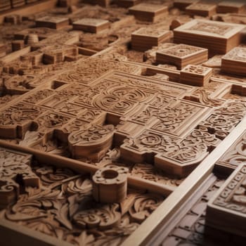 This wooden puzzles showcase image highlights the beauty and complexity of wooden puzzles, highlighting different types of puzzles such as jigsaw, interlocking, and three-dimensional puzzles. The proper lighting and composition techniques emphasize the precision and skill involved in creating these puzzles, showcasing the creativity and artistry of the wooden puzzle maker.