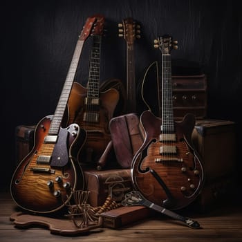 This wooden musical instruments showcase image highlights the beauty and elegance of wooden musical instruments, such as guitars, violins, and pianos. The proper lighting and composition techniques emphasize the unique shape and texture of each instrument, showcasing the artistry and craftsmanship involved in creating these beautiful pieces of art.