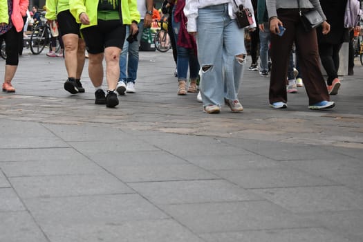 Crowd of People Walking in New York City. High quality photo