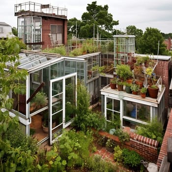 Experience the creativity and resourcefulness of urban gardening with this image of a garden filled with repurposed materials like old pallets, wine barrels, and discarded furniture. The DIY aesthetic of this garden showcases the potential for beauty to emerge from unexpected places and inspires a sense of ingenuity and self-sufficiency.