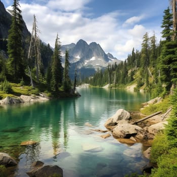 This image depicts a pristine lake or river surrounded by untouched wilderness. It emphasizes the need to protect our natural water sources and preserve their beauty for future generations. Natural water sources are vital for human and ecological health, and they provide critical habitats for diverse plant and animal life. However, human activities such as pollution, climate change, and overuse have put these valuable resources at risk. This image represents the awe-inspiring beauty of natural water sources and the importance of protecting them for the benefit of current and future generations.