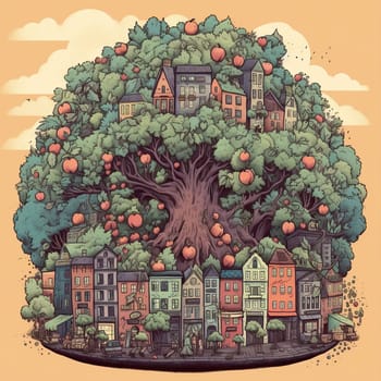 This image captures the sense of abundance and sustainability that comes from an orchard growing in the heart of the city, filled with fruit trees bursting with apples, pears, and other delicious fruits. The orchard is a testament to the possibilities of growing your own food in the city, and the image conveys the sense of pride and satisfaction that comes from harvesting your own fruit in an urban environment.