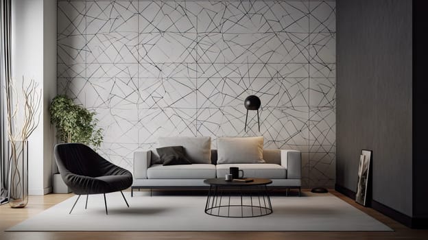 Illustration of modern interiors for the realization of infographics for the creation of catalogs. real estate, construction