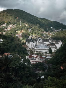 Enjoy a breathtaking view of Quitandinha Palace with its magnificent architecture and beautiful nature in Petropolis.