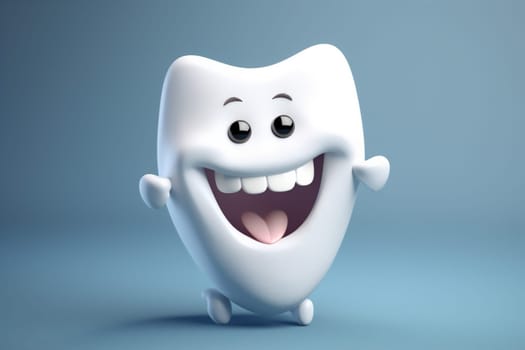 dentistry funny dental dentist cute smile child molar smiling doctor tooth hygiene kid treatment 3d clinic clean blue care medical. Generative AI.