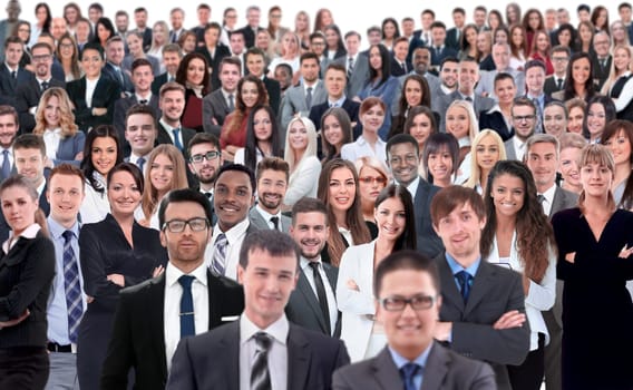 Collage of a group of people portrait smiling