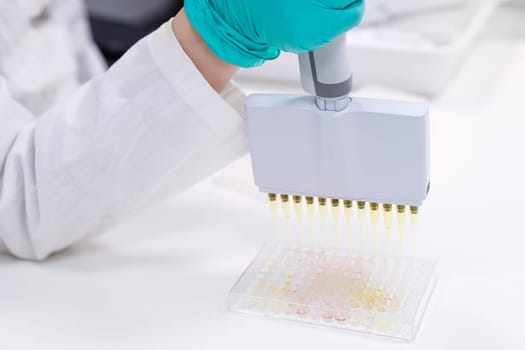 To fill microplates for biological or chemical analysis, scientist makes use of a multichannel pipette dispenser.