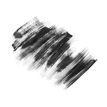 Black brush stroke isolated on a white background. Stock design element