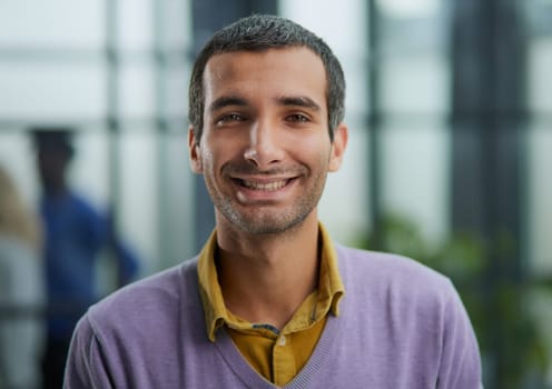 portrait of a young casual man in casual clothes