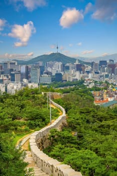 Downtown Seoul city skyline, cityscape of South Korea in Asia