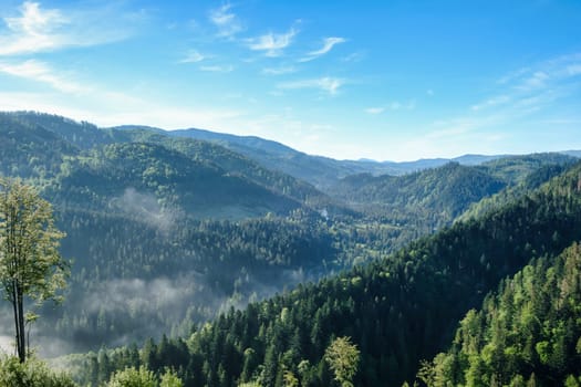 View of mountain, blue sky, HDR, travel Ukraine. Wonderful springtime landscape in mountains. download photo