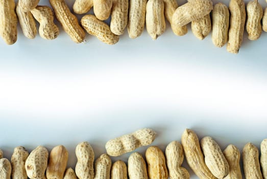 Copy space between boiled peanuts