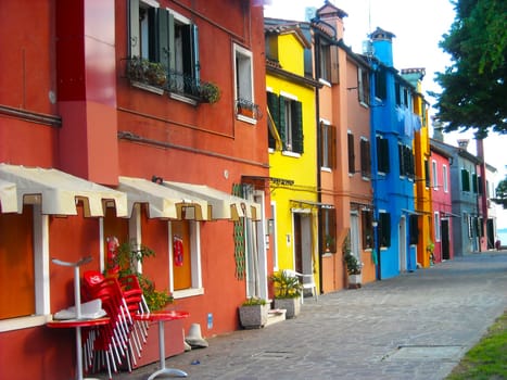 The colorful houses of Burano (Venice)