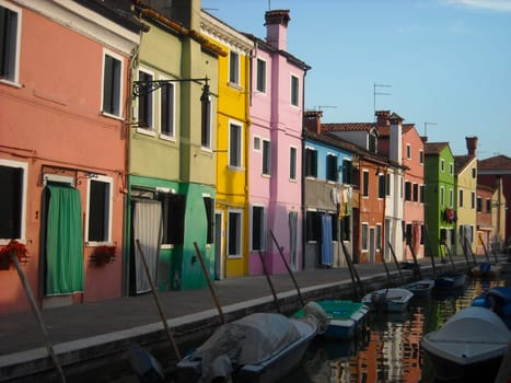 The colorful houses of Burano (Venice)