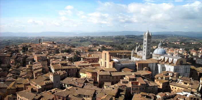 Panoramic view of Siena, Tuscany, Italy