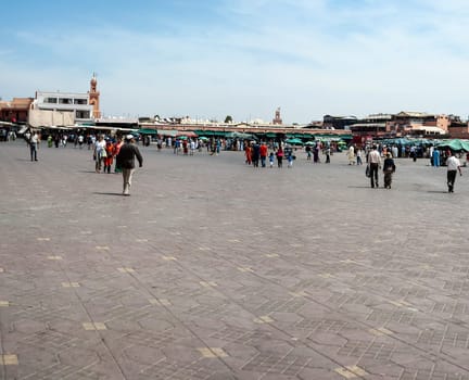 MARRAKECH, MOROCCO 09/11/2013 - The famous Marrakesh Square, Fna Jemaa or Jemaa el fna