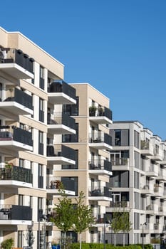 Modern apartment buildings seen in central Berlin, Germany