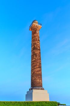 The Astoria Column is a tower overlooking the mouth of the Columbia River on Coxcomb Hill in the city of Astoria.