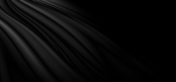 Black fabric background 3D illustration